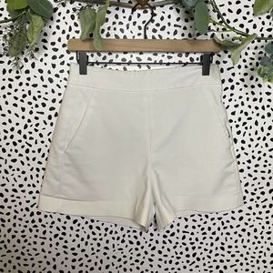 Zara White high waisted shorts